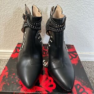 Black Studded Ankle Boots